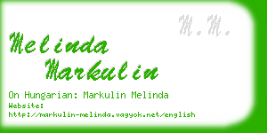 melinda markulin business card